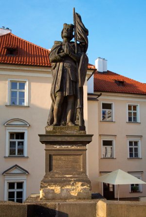 Svatý Václav, socha na Karlově mostě, foto Stanislav Přibyl